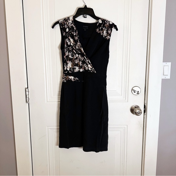 All Saints Black and Floral Silk Dress Sz‎ 0 - Picture 12 of 12